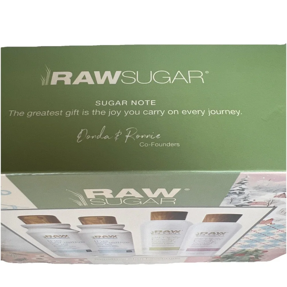 Raw‎ Sugar Sensitive Skin Essentials Gift Set Shampoo Conditioner Body Wash NIB